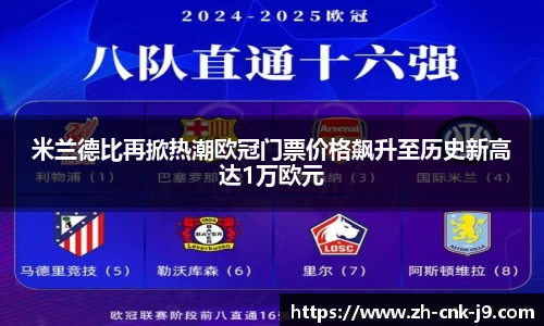 米兰德比再掀热潮欧冠门票价格飙升至历史新高达1万欧元